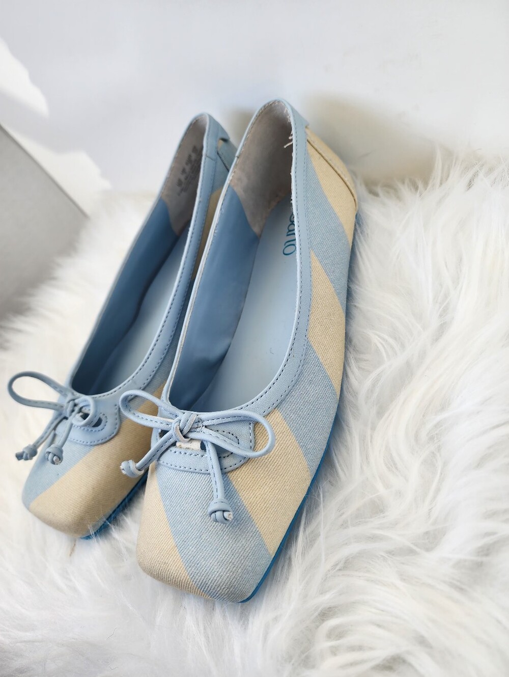 Franco Sarto Light Blue & Cream Ballet Flats Size 5M